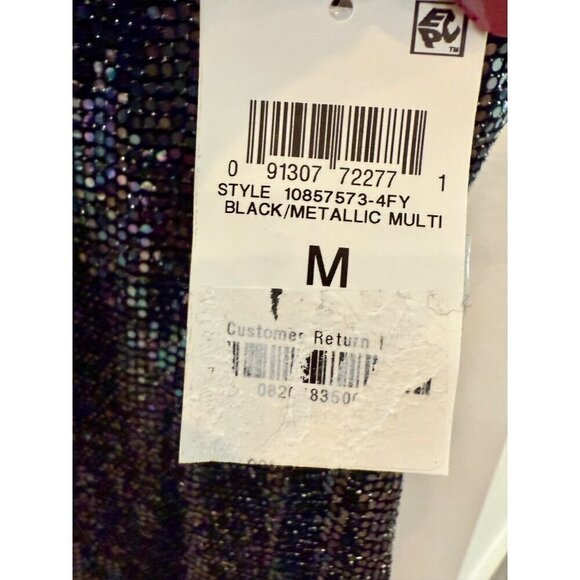 Bar III Sequin Mini Slip Dress Size M Black Metallic Dance‎ - Picture 6 of 15